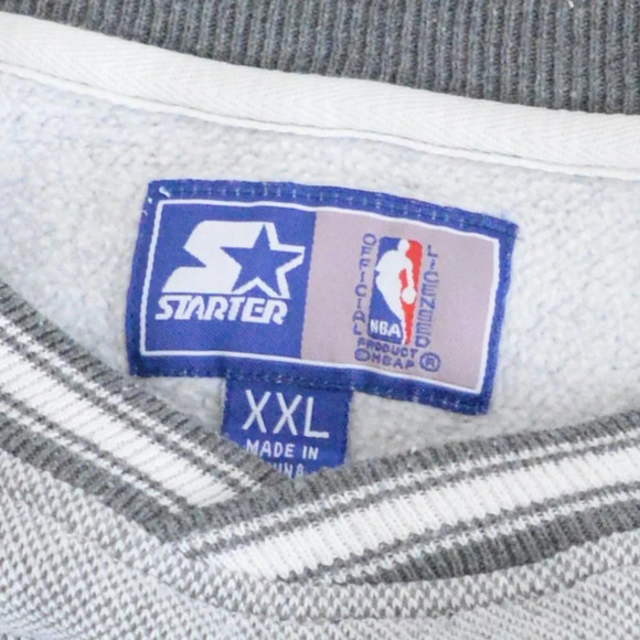 Vintage 80's Starter NBA Chicago Bulls Grey Crew Neck Sweater XXL - Picture 5 of 13